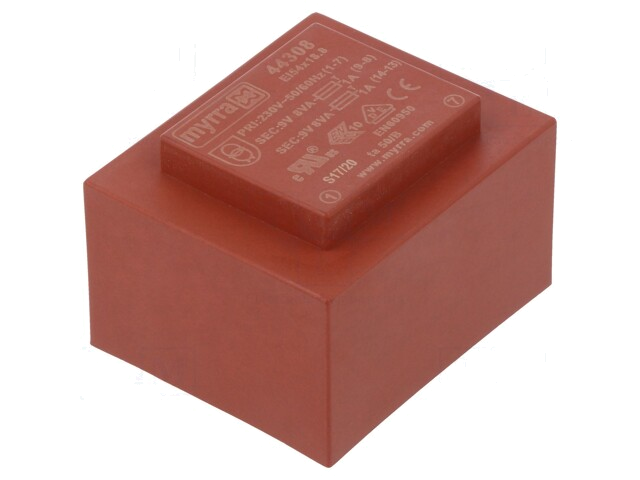 Transformator: ingegoten; 16VA; 230VAC; 9V; 9V; 889mA; 889mA; PCB Transformator: ingegoten; 16VA; 230VAC; 9V; 9V; 889mA; 889mA; PCB